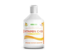 Swedish Nutra skysti vitaminai C + D3 + Cinkas imuniteto stiprinimui, 500 ml.