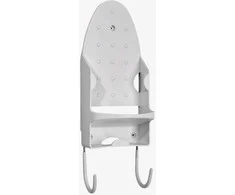 ELRIBIRD sieninis lyginimo lentos laikiklis – 41 x 26 cm, su plieniniais kabliukais, lygintuvo ir lyginimo lentos laikymo organizatorius, puikiai tinka namams ir viešbučiams | Vietą taupantis dizainas