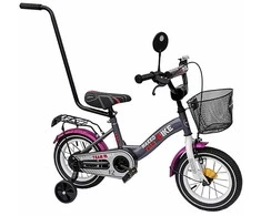 Nakko team bike 12" colių dviratis su stūmimo rankena