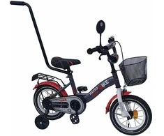 Nakko team bike 12" colių dviratis su stūmimo rankena