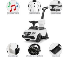 Paspirtukas - užsėdama mašinėlė Mercedes 3 in 1