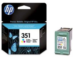 Cartus Cerneala Original HP Color, nr.351, pentru DJ D4260 4360 J5730 5780 6480 PS C4205 4272 4280 4480 5280, , (timbru verde 0.15 lei), "CB337EE"
