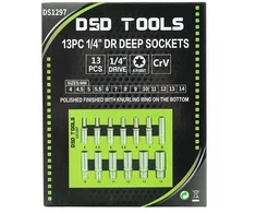 13 VNT. 1/4" GILUMINĖS GALVUTĖS 4-14 MM DS1297