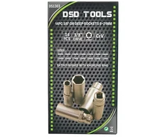 14 VNT. 3/8" ILGOS GALVUTĖS 8-21MM, SATINO APDAILA DS1303