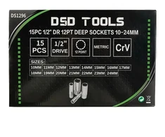 15 VNT. 1/2" 12-KAMPIAI GILOS GALVUTES 10-24 mm DS1296