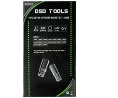 17 VNT. 3/8" 12-RIAUNŲ GILIOS GALVUTĖS 8 - 24 mm DS1302