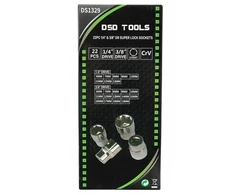 22 VNT. 1/4" ir 3/8" SUPER LOCK GALVUTĖS DS1329