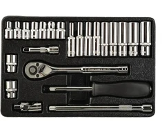 24 VNT. 1/4" TERKŠLĖ IR GALVUČIŲ RINKINYS DS1336
