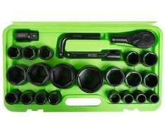26 VNT. 3/4″ IR 1″ 6 KAMPŲ STANDARTINIŲ SMŪGINIŲ GALVUČIŲ RINKINYS DS1148
