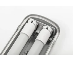 "airtide" lempa, G13, 2xT8 LED 18W, 3600lm, AC220-240V, 50/60Hz, IP65, ABS/PS, 120cm, pilk