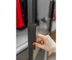 Aliuminio handle HEXI 96mm/150mm mat juodas
