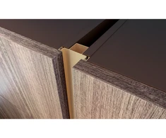 Aliuminio profile handleless system VELLO, T double-sided, auksinis, length 3 m