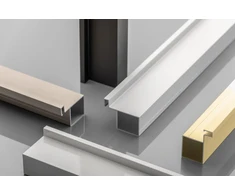 Aluminum profile, handleless system VELLO, T one-sided, juodas, length 3 m