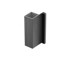 Aluminum profile, handleless system VELLO, T one-sided, juodas, length 3 m
