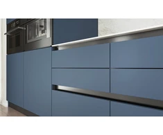 Aluminum profile, handleless system VELLO with LED function, C, juodas, length 4.10 m