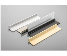 Aluminum profile, handleless system VELLO with LED function, L, inox, length 4.10 m