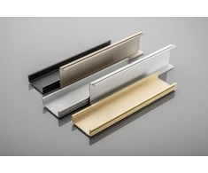 Aluminum profile, handleless system VELLO with LED function, C, inox, length 4.10 m