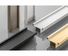 Aluminum profile, handleless system VELLO, T two-sided, baltas, length 3 m