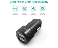 RAVPower RP-VC006 24W Dual Port Car Charger Juodas Offline