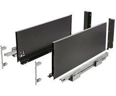 AXIS PRO GTV Drawer, H=200 mm, L=350 mm, push to open, full extension, juodas (C)