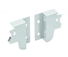 Back wall connector, low, baltas