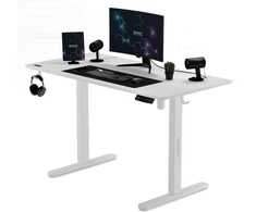 Baltas elektrinis stalas SENSE7 Nojo 120x60 (Pažeista pakuotė)