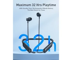 Belaidės ausinės TaoTronics BH115, juodos