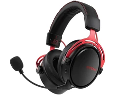 Belaidės ausinės žaidimams, Mpow MPBH415 Air 2.4G, juodos-raudonos