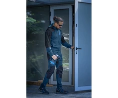 Blue Mėlyna ERIK sweatshirt with hood mėlynas and juodas L (52)