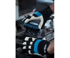 Blue STOR mechanical leather pirštinės (goatskin) juodas/mėlynas 8