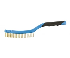 Brass wire brush, 3 x 19