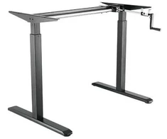 BSSD-10-16/22 B Manual Sit-Stand Desk Frame, Juodas, 73 to 123 x 100 to 160cm