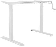 BSSD-10-16/22 W Manual Sit-Stand Desk Frame, Baltas, 73 to 123 x 100 to 160cm