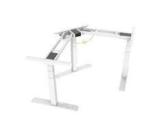 BSSD-L13-90/33 W Triple Motor Electric Sit-Stand Desk Frame, 3-Stage, baltas
