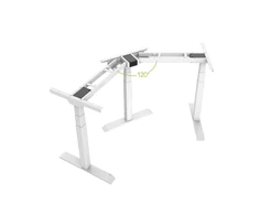 BSSD-L13-90/33 W Triple Motor Electric Sit-Stand Desk Frame, 3-Stage, baltas