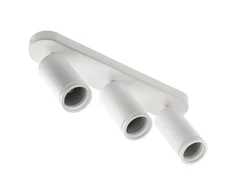 Ceiling luminaire SOLIS, IP20, max. 50 W, 3*GU10, baltas