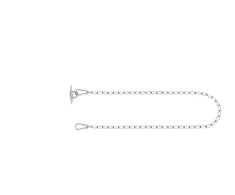 Chain with carabiner, steel, 1m