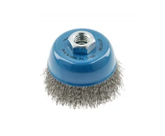 Circular brush with shaft 75 mm, M14, steel wire, 0.3 mm