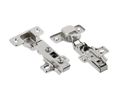 Clip on hinge, 110 deg., cam adjustment, without spring, without screws on plate