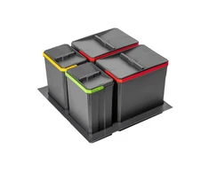 Containers for segregation AxiSpace, for drawer width 600 mm, 2X15L, 2X7L