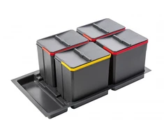 Containers for segregation AxiSpace, for drawer width 900 mm, 4X15L