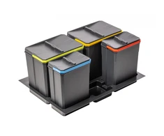 Containers for sorting AxiSpace, width of drawer 700 mm, depth 450/500 mm, 2X15L, 2X7L