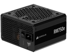 CORSAIR RMe serijos RM750e 750 vatų ATX 3.1 PCIe 5.1 Cybenetics Gold sertifikuotas visiškai modulinis maitinimo šaltinis (Pažeista pakuotė)