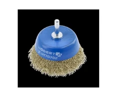 Cup brush with shaft 50 mm, brass wire, 0.3 mm