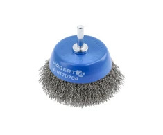 Cup brush with shaft 50 mm, stainless steel wire