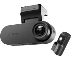 DDPAI N2 2K 1440p + 1080p su 1.9" LCD be GPS - vaizdo registratorius su galinio vaizdo kamera