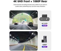DDPAI N5 Dual 4K 2160p + 1080p AI GPS Wi-Fi vaizdo registratorius su galinio vaizdo kamera