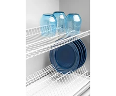 Drainer GTV BASIC 1, two-level, cabinet 500, for 16 - 18 mm slabs, 1x tray, baltas