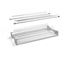 Drainer GTV BASIC 1, two-level, cabinet 400, for slabs 16 - 18 mm, 1x tray, chrome