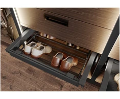 Drawer Elite for shoes 800 mm with soft closing, pilka anthracite